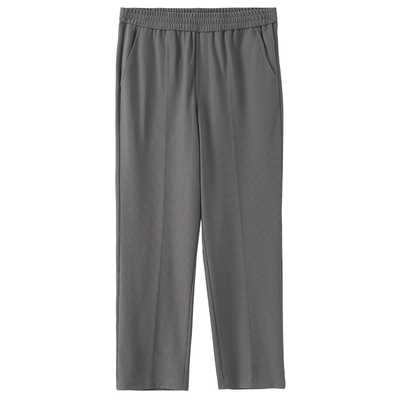 细华夫格肌理中缝线运动九分裤