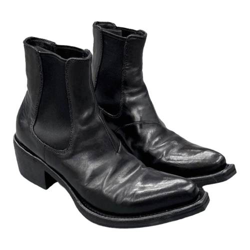 尖头马丁靴男女暗黑风增高厚底切尔西靴短筒巫师靴套筒翘头骑士靴