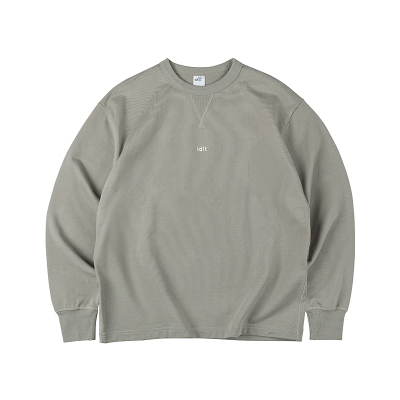 全棉毛圈廓形卫衣落肩圆领卫衣