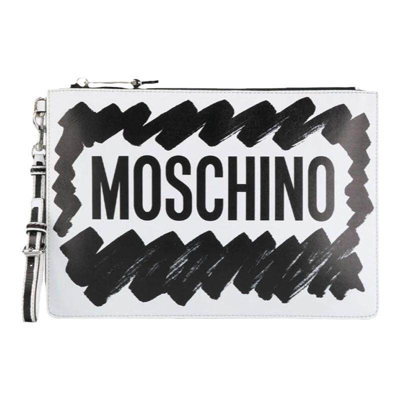 moschino莫斯奇诺白色手拿包