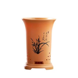 侬花村高档兰花盆塑料侧孔兰花花盆加厚兰草盆大号古典兰花专用盆