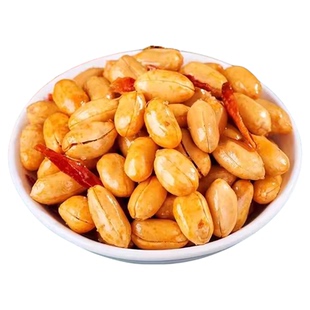 酒友鬼花生500g袋装下酒菜香辣油炸花生米年货批发零食去皮小吃