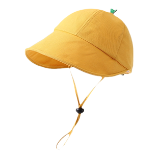儿童帽子防晒鸭舌帽幼儿园定制小黄帽男宝宝夏季遮阳帽婴儿渔夫帽