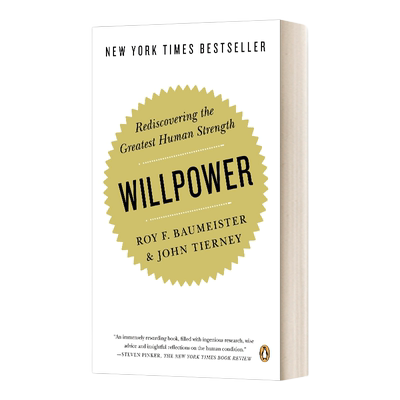 英文原版 Willpower Rediscovering the Greatest Human Strength 意志力 关于专注 自控与效率的心理学 英文版 进口英语原版书籍