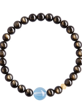 【毕业礼物】海蓝宝金曜石手串