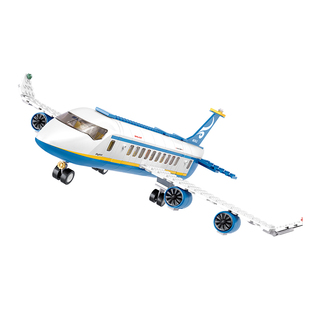 中国积木飞机拼装玩具男孩子益智力航天大型客机拼图城市模型系列