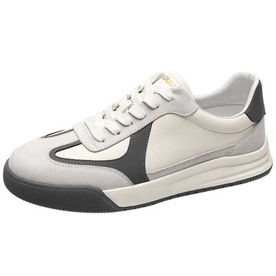 潮流简约黑白板鞋金利来复古新款