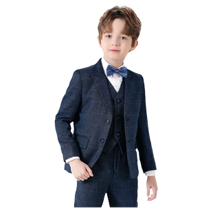 罗蒙儿童西装套装男童2025新款主持人花童礼服中大童钢琴演出服秋
