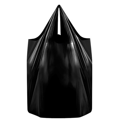 手提式垃圾袋加厚黑色背心带提手一次性塑料袋家用厨房大中号袋子