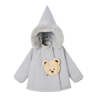 PawinPaw卡通小熊童装秋冬男女宝宝儿童精灵帽小熊外套舒适保暖