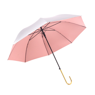 upf50+钛银胶长柄自动雨伞女防晒防紫外线晴雨两用遮阳伞定制logo