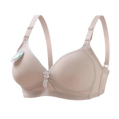 无钢圈棉杯薄款柔软透气妈妈文胸