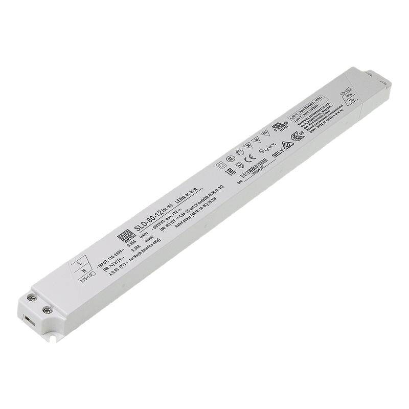 明纬SLD超薄长条型LED灯带驱动12V24线形变压器50/80/150恒流56