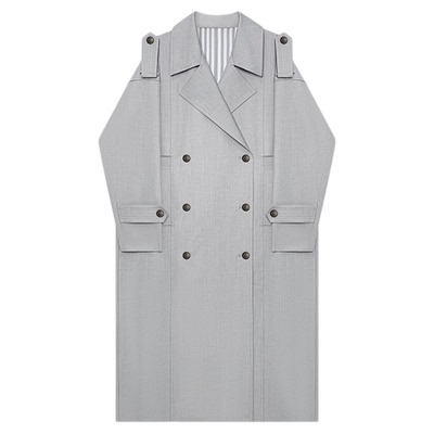 宽松休闲廓形长款风衣