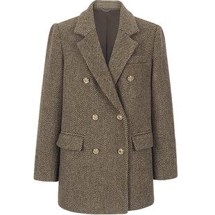 全羊毛老钱风西装外套女kbne秋冬新款气质慵懒高级感休闲西服女