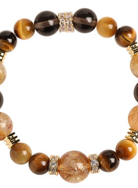 普陀山招财天然黄水晶好运手串女