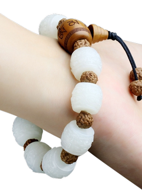 四通回纹男款时来运和田玉手串