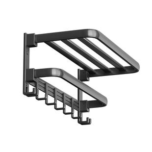 卫生间毛巾架免打孔浴室置物架洗澡厕所挂杆洗手间毛巾挂架浴巾架