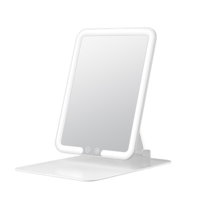 媚彩便携化妆镜可折叠带灯梳妆镜桌面台式led补光镜网红旅行镜子