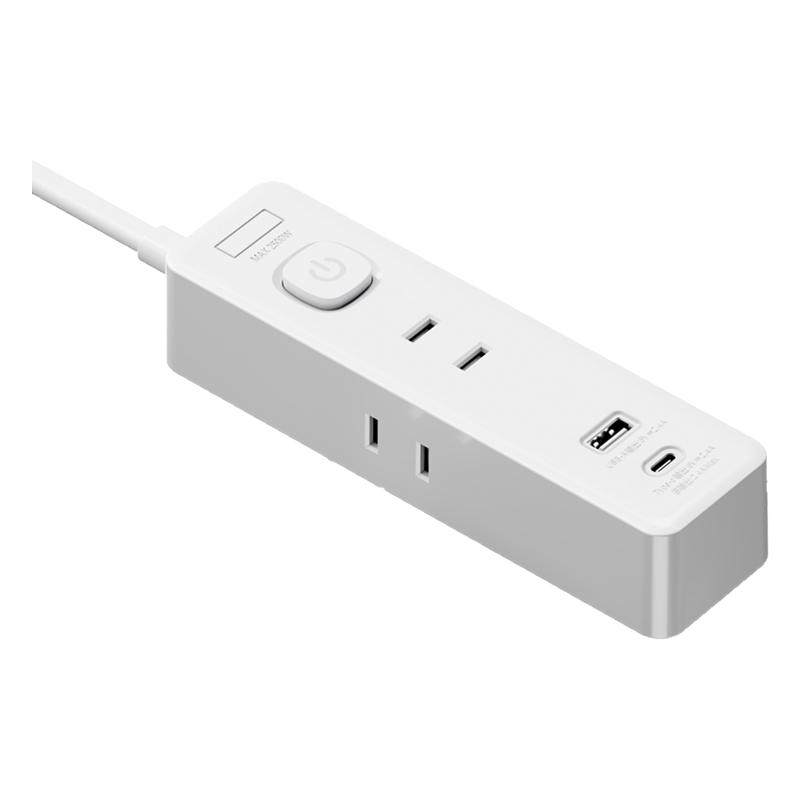 USB+C充电两脚插头带线迷你排插