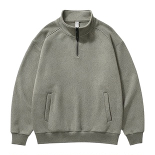 男士立领半拉链卫衣男2026新款宽松运动休闲秋季内搭长袖打底衫潮