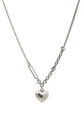 韩国东大门爱心设计感拼接锁骨链