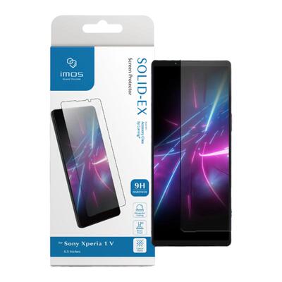 iMos适用于索尼Xperia1 V屏幕贴膜康宁防蓝光护眼保护膜钢化玻璃2.5D平面满版透明黑边抗指纹防摔耐磨马克5