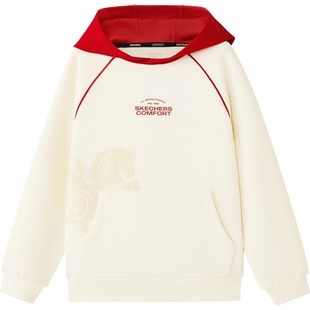 SKECHERS斯凯奇大童运动休闲套头衫卫衣L126B018-00PS