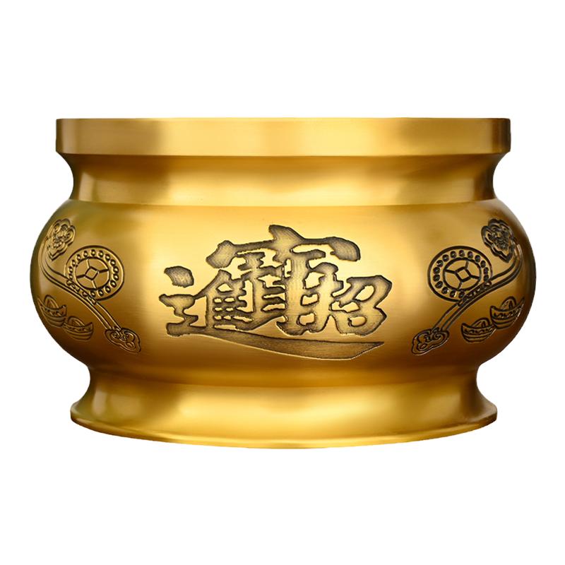铜聚宝盆黄铜米缸家居装饰品