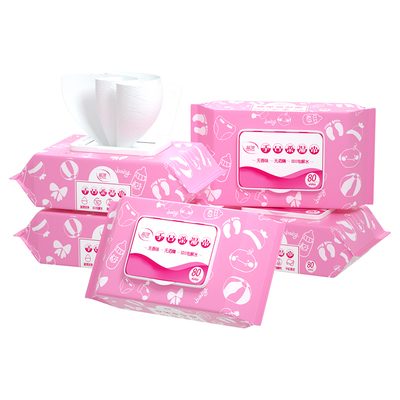 蓝漂婴儿湿巾80抽*2大包装新生宝宝儿童手口屁专用湿纸巾实惠特价