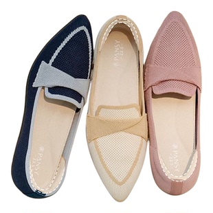 Pansy盼喜女鞋一脚蹬尖头王妃鞋软底显脚小通勤单鞋26春新款4315