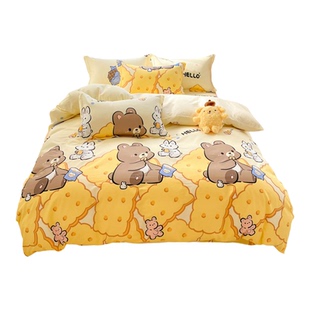 巨好看的四件套纯棉100全棉四季通用床单儿童床上床品被套1米5床