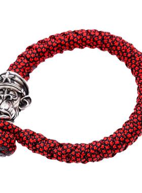 渡鸦原创纯银无聊猿手工编织手绳