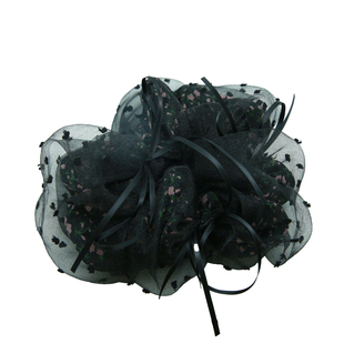 洋气丝带网纱泡泡发圈蓬松感大肠圈扎马尾发绳头花丸子头皮筋头绳