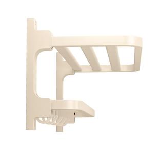 四季沐歌奶油风毛巾架太空铝卫生间浴室置物架淋浴室厕所浴巾架