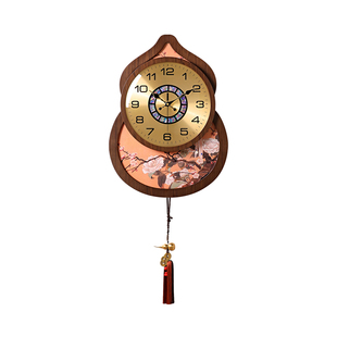 2025新款中式高端挂钟装饰客厅钟表创意静音家用时钟挂墙高级感