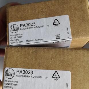 议价PA3023 压力传感器 PA-025-RBR14-A-ZVG/US/ /V德国易福门ifm