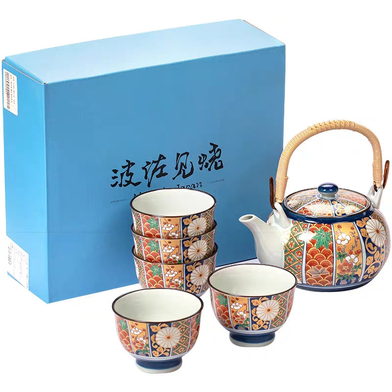 有田烧陶瓷釉下彩日本进口茶壶
