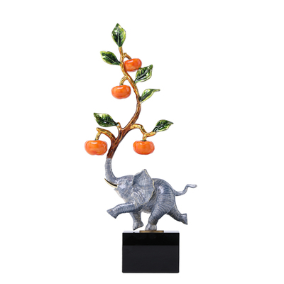 南初先生珐琅彩心想事成大象摆件