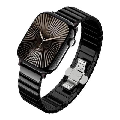 适用苹果手表表带iwatch10新款S11陶瓷applewatch9高级感ultra2男款S8磨砂金属s7智能SE创意女非原装小众钢带