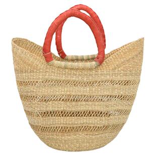 Roomology加纳进口手工编织篮托特包草编购物篮收纳果篮女士手包