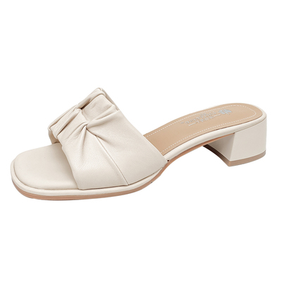 浓情漫宇舒适羊皮里外全皮凉拖鞋