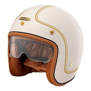 台湾路霸踏板男女摩托车骑行小盔体复古巡航头盔四季通用3C认证