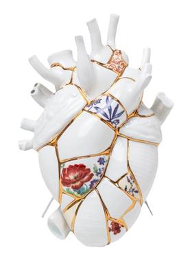 Seletti陶瓷花瓶金缮工艺24K金花瓶客厅创意摆件ins风礼品