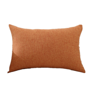 沙发靠垫套长方形大号棉麻靠枕长条抱枕6080北欧床上大靠背定做橘