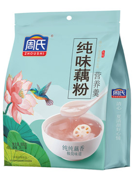 周氏多种口味速溶小袋装纯藕粉