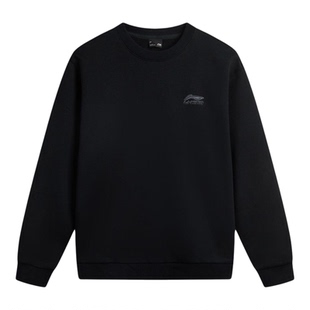 李宁运动卫衣2026情侣加绒保暖舒适圆领长袖针织套头卫衣AWDUA53