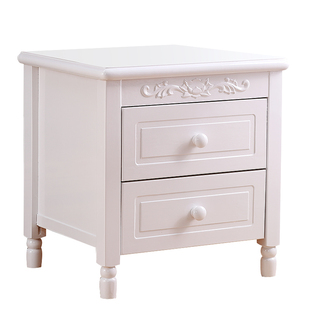 美式实木床头柜简约现代欧式家用民宿卧室床边收纳储物柜整装柜子