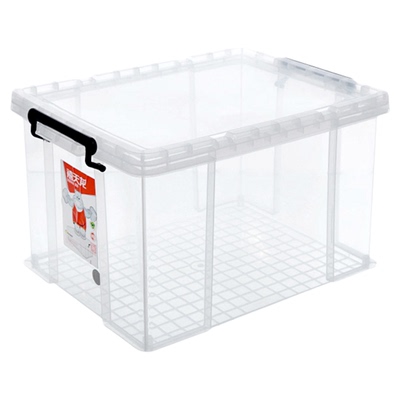 禧天龙加厚高透明塑料直角收纳箱