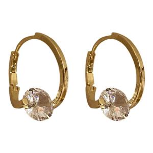 真金电镀日韩风镶钻几何耳扣网红淑女范耳饰气质个性潮简约耳环女